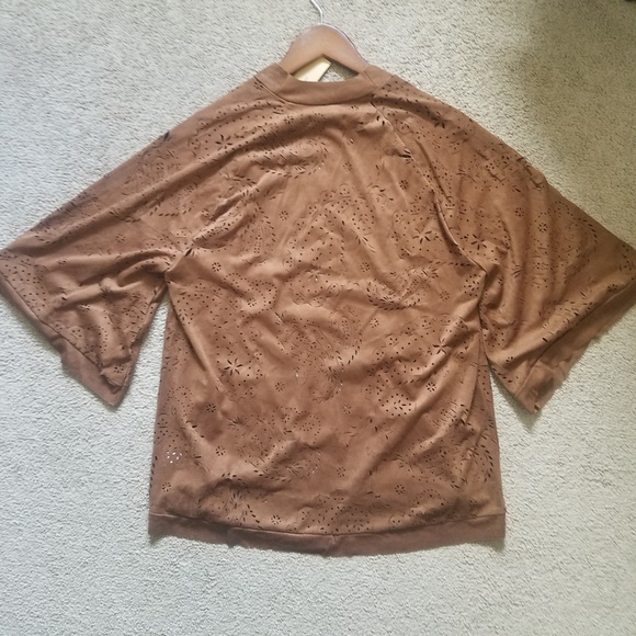 American Eagle Faux Suede Kimono - Picture 3 of 5